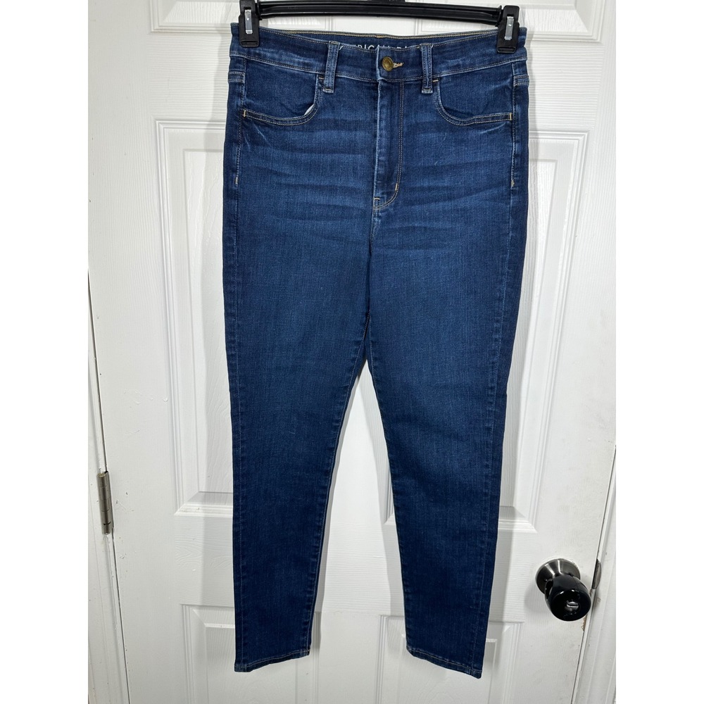 American Eagle Jeans Womens 8 Short Blue Ne(x)t Level Stretch Skinny High‎ Rise